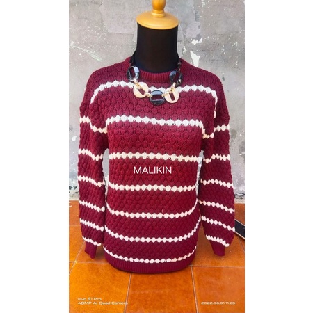 SWEATER NANAS STRIPE MALIKIN PREMIUM NANAS NYA TIMBUL