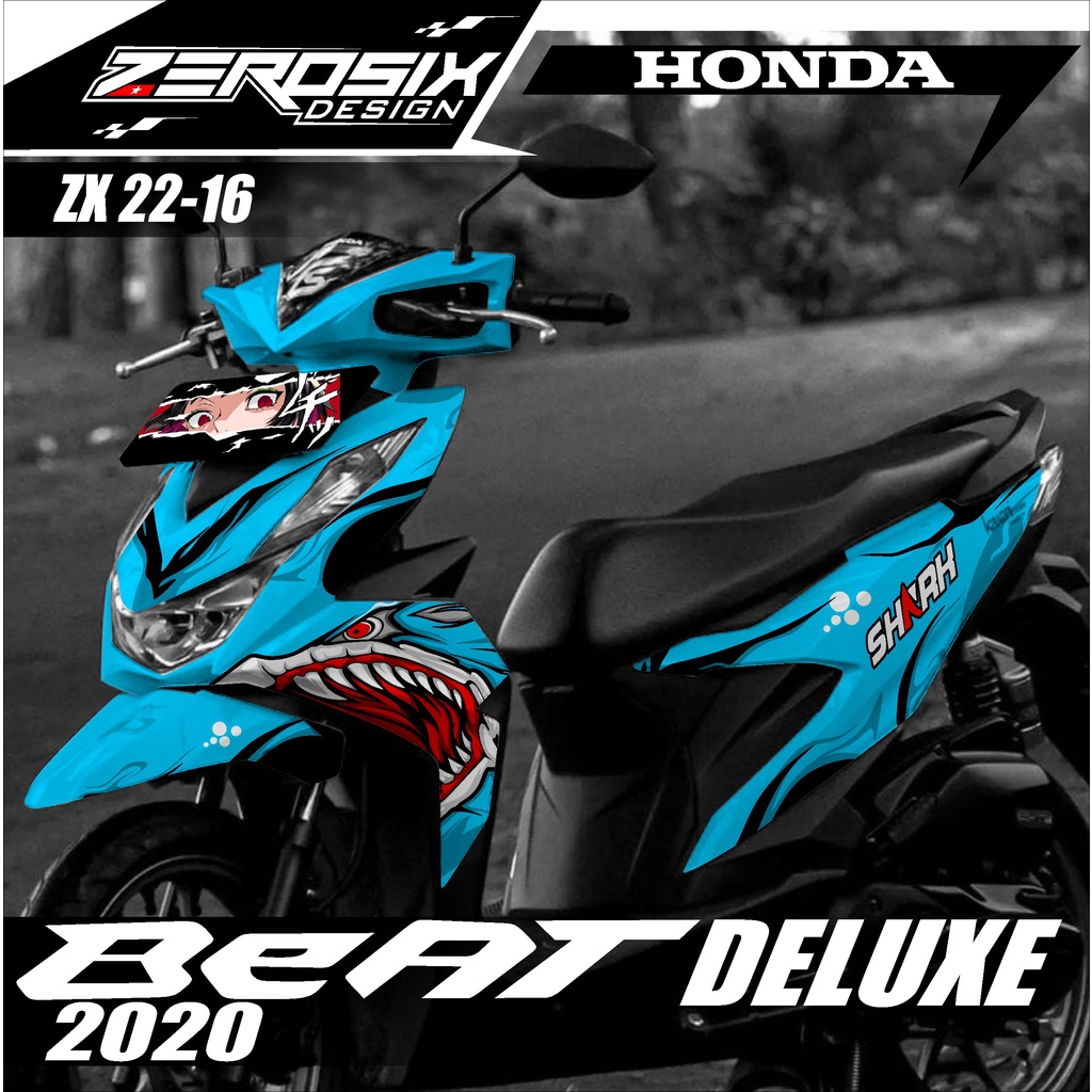 Sticker Motor Full Body Honda Beat Deluxe Beat Street Decal Stiker Beat 2020 2021 Motif Racing ZX 22