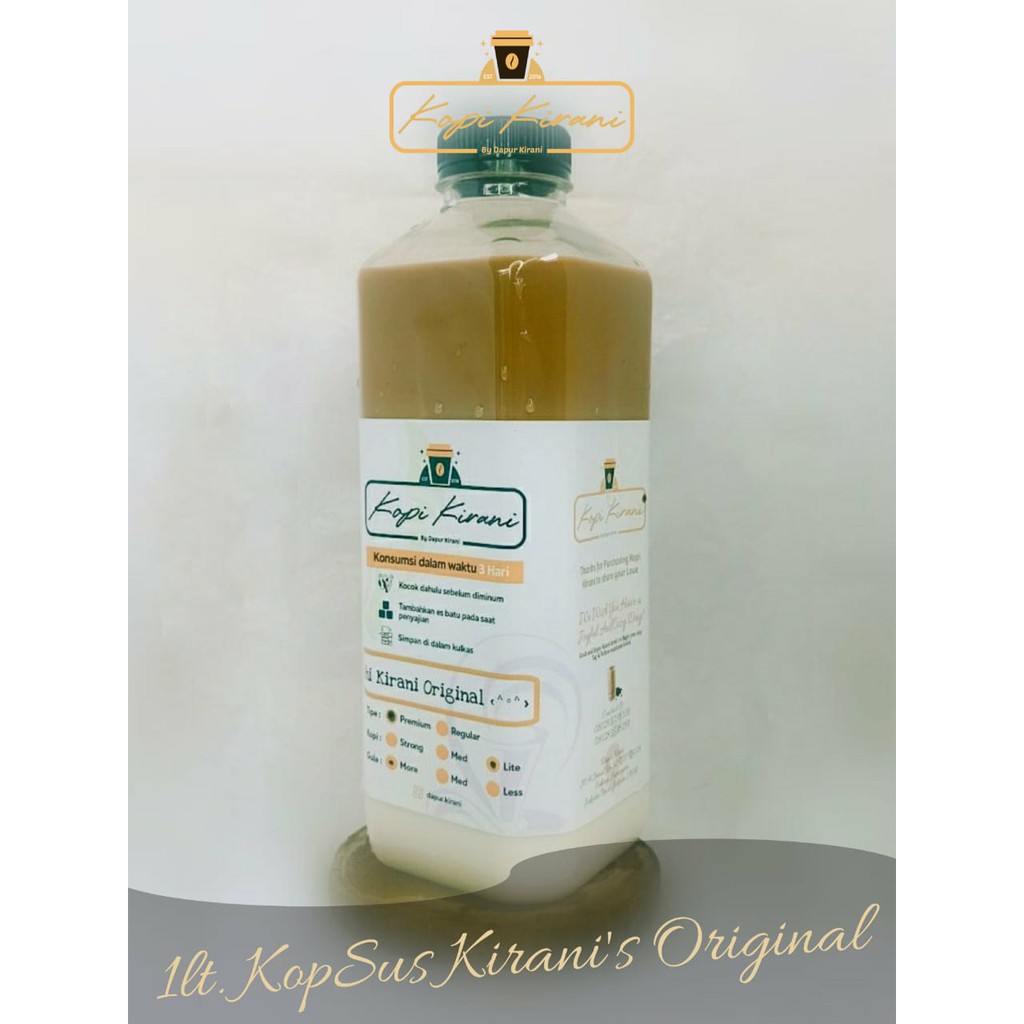 

KOPI SUSU KIRANI'S ORIGINAL LATTE 1LT | 250ML | KOPITER | KOPI SELITER