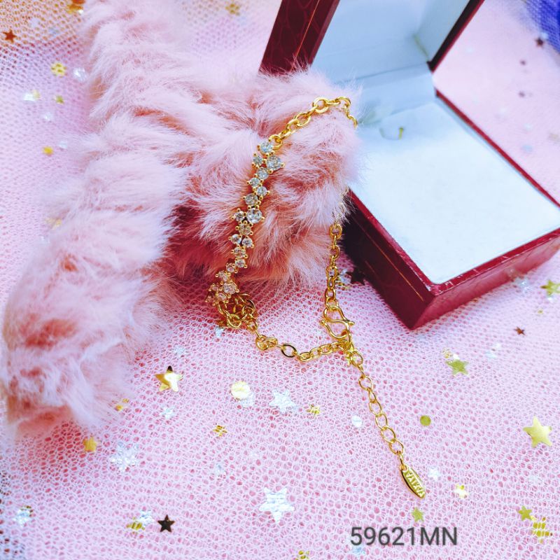 Gelang Tangan Wanita Titanium Anti Karat Lapis Emas621MN
