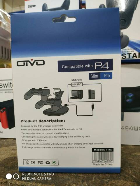 OIVO Charging Stand Charging Dock for PS4 Controller