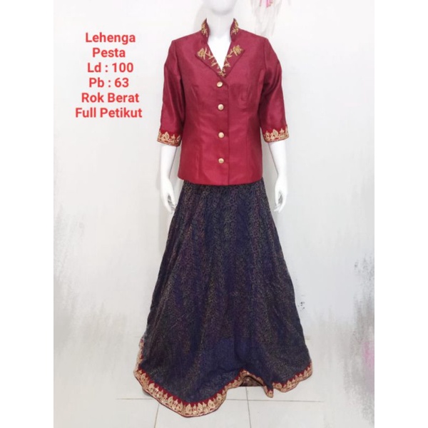 Lehenga Pesta Baju India Mewah lengha butik brand