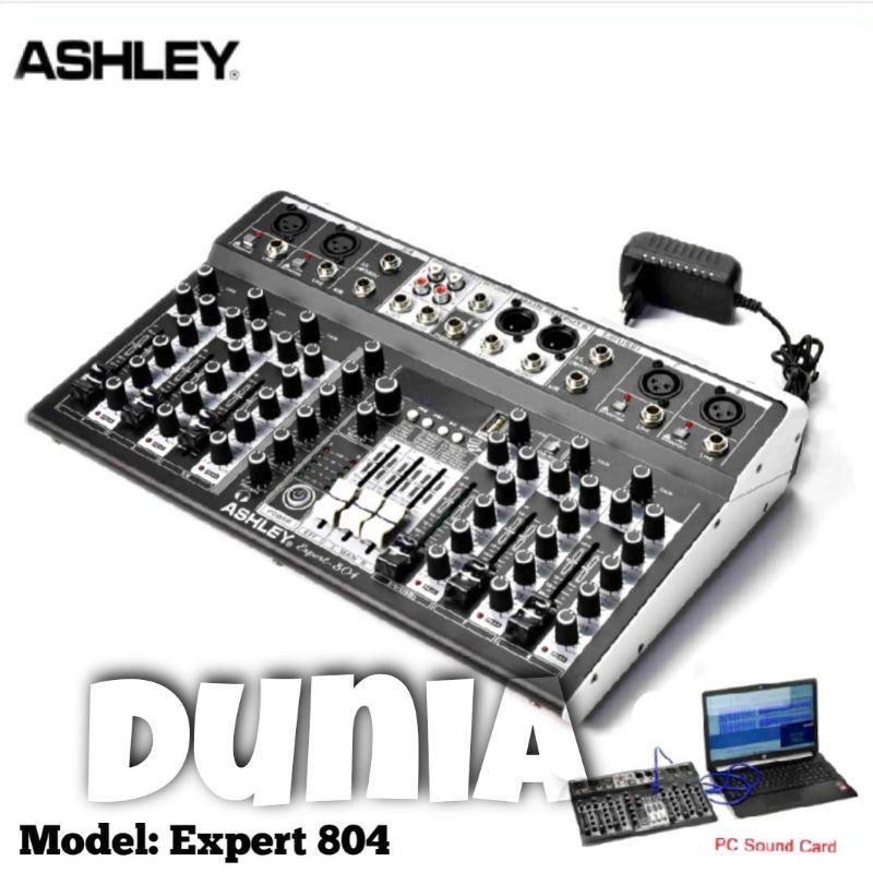 Mixer Ashley Expert 804 Original 8 Channel Bluetooth - USB Interface