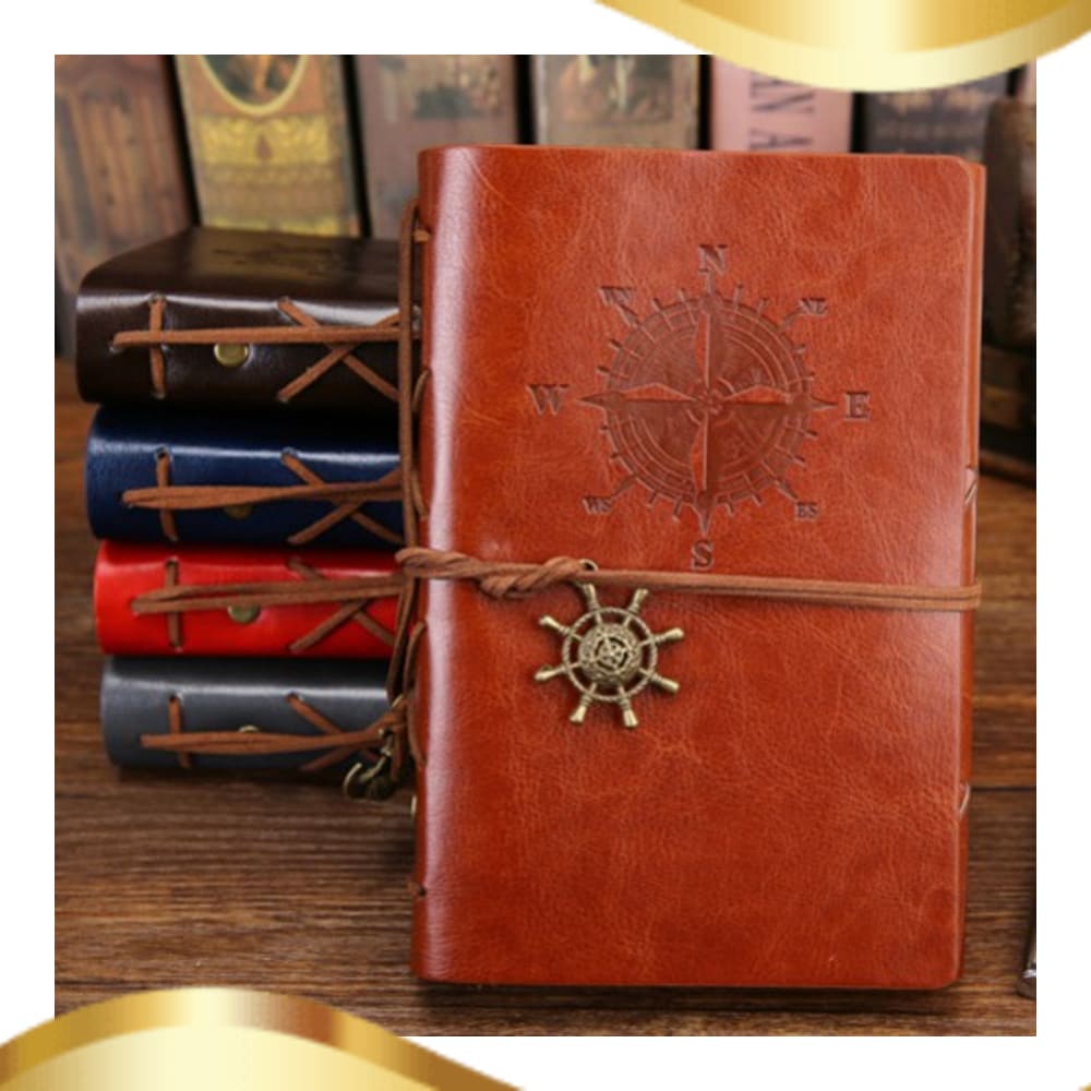 

BUKU CATATAN BINDER KULIT RETRO COMPASS A5