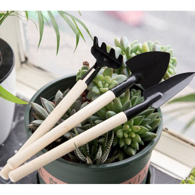 Peralatan Alat Berkebun Sekop Garu Mini 3 in 1 Pengaruk Tanaman Tanah Pot Bonsai (Gardening Tools) [AGR12]