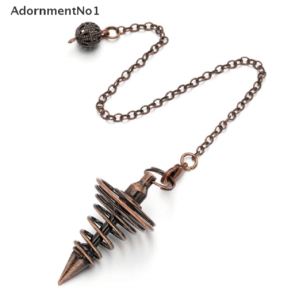 (AdornmentNo1) Pendulum Bentuk Piramida Bahan Metal Untuk Dowsing