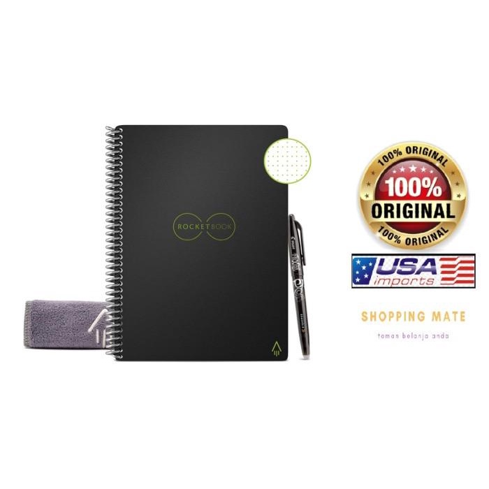 

Rocketbook Everlast Reusable Smart Notebook - Letter Black 8.5"X11