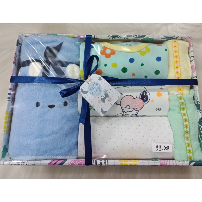 kado bayi  girl dan boy hampers gift box-charming blue