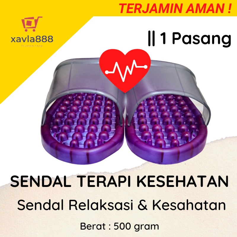 Sendal Terapi Kesehatan / Sandal Kesehatan Anti  Licin - Sendal Wanita / Pria Ukuran M &amp; L