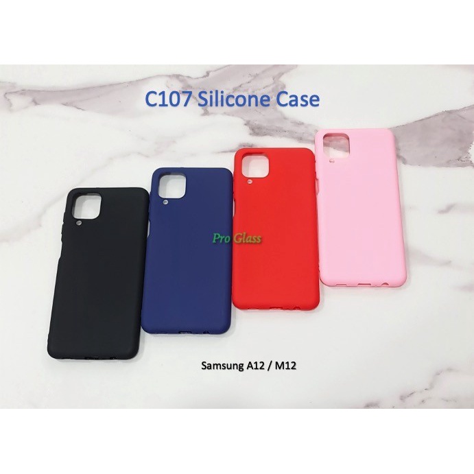 C107 Samsung A12 / M12 Colourful Ultrathin Silicone Matte Soft Case