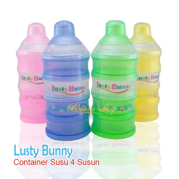 Lusty Bunny Container Susu Bubuk Susun 4 Tempat Susu Travel