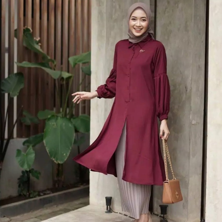 Dianara Tunik Atasan Long Tuniq Polos Fashion Muslim Wanita Terlaris