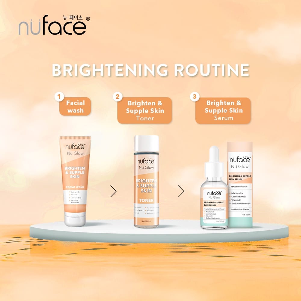 Nuface Nu Glow Brighten &amp; Supple Skin Facial Wash Cream 80 gr