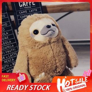 Boneka Stuffed Hewan Sloth Lucu Bahan Plush Ukuran 40cm 