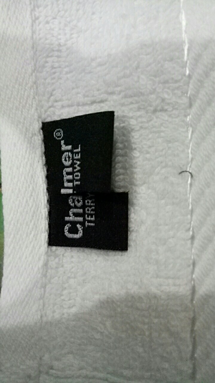 Rc Handuk Sport Chalmer Warna Putih Dan Biru Grade B No Label