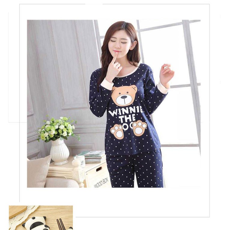 Piyama Cewek Baju Tidur Wanita Premium Lengan Panjang Part 2