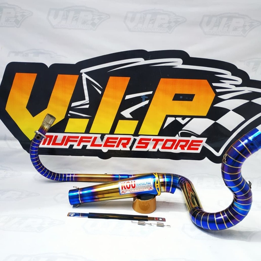 Knalpot KOU Blue TwoTone Kidal Cobra HONDA CBR 150R FACELIFT mantul