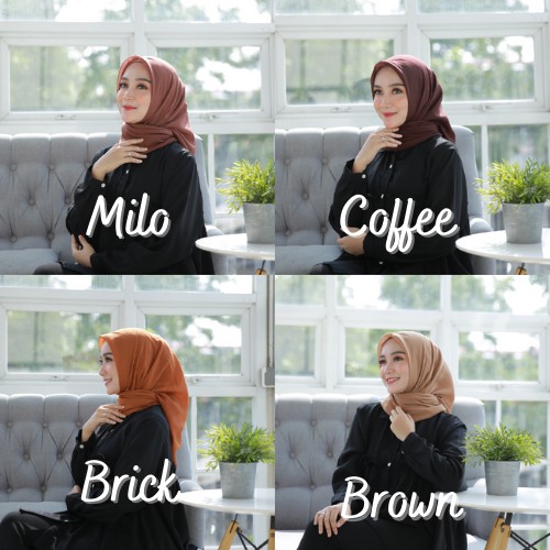 Bella Square Hijab Segiempat | Kerudung Laudya Pollycotton PART 2-2
