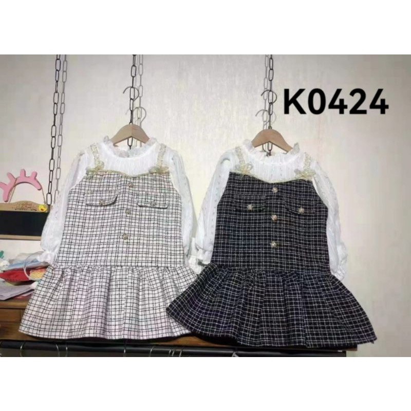 Dress Tweed Anak Import