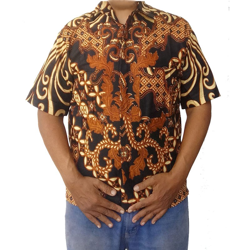 Kemeja Batik Sogan Katun Halus