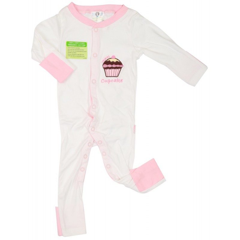 Imochi Sleepsuit Panjang - Pink White Cupcake