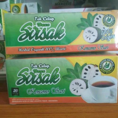 Teh Celup Daun Sirsak Kencono Sari Asli original teh herbal Isi 20 kantung teh celup