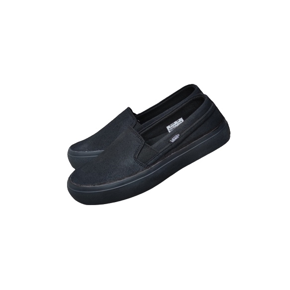 SEPATU SLIP ON  PRIA DAN WANITA 017 HITAM HITAM.SEPATU HITAM POLOS.SEPATU KERJA.SEPATU SANTAI.SEPATU PRIA DAN WANITA