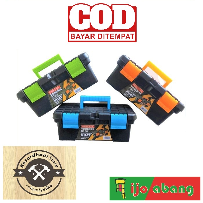 Toolbox Mini Tool Box 250 KENMASTER B250 Kotak Penyimpanan Perkakas 25cm x 12cm x 10cm