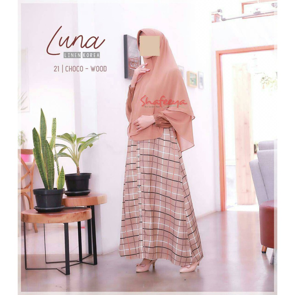 SHAFEEYA LUNA DRESS LINEN MIX TOYOBO