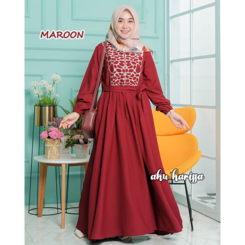 Terbaru Dress Itycrepe Bordir Erina Ori Aku Karissa