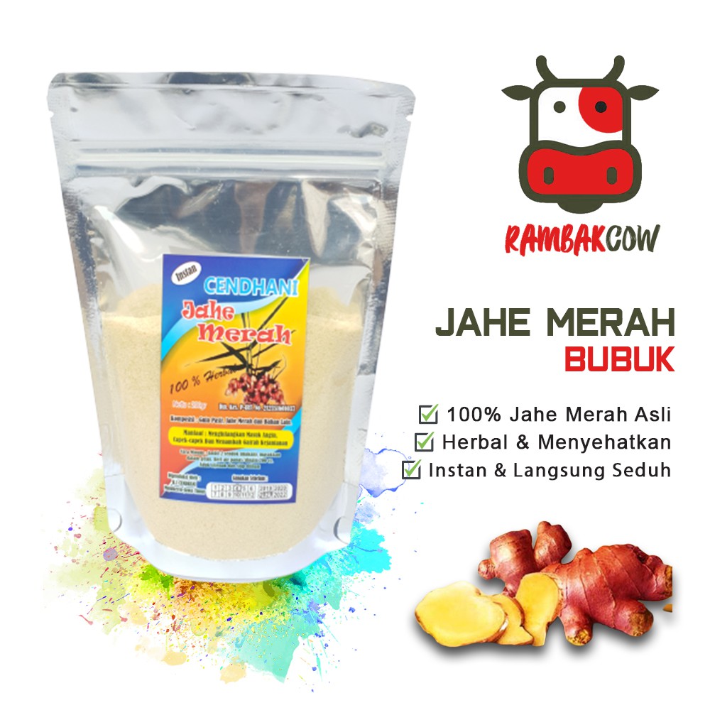 Jual Jahe Merah Bubuk Gram Jahe Merah Instan Serbuk Jahe Merah Minuman Herbal