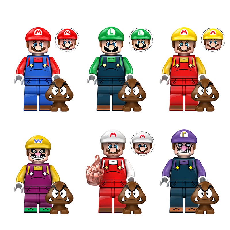 1pc Mainan Koleksi Model Kartun Super Mario Bros Mini Bahan ABS