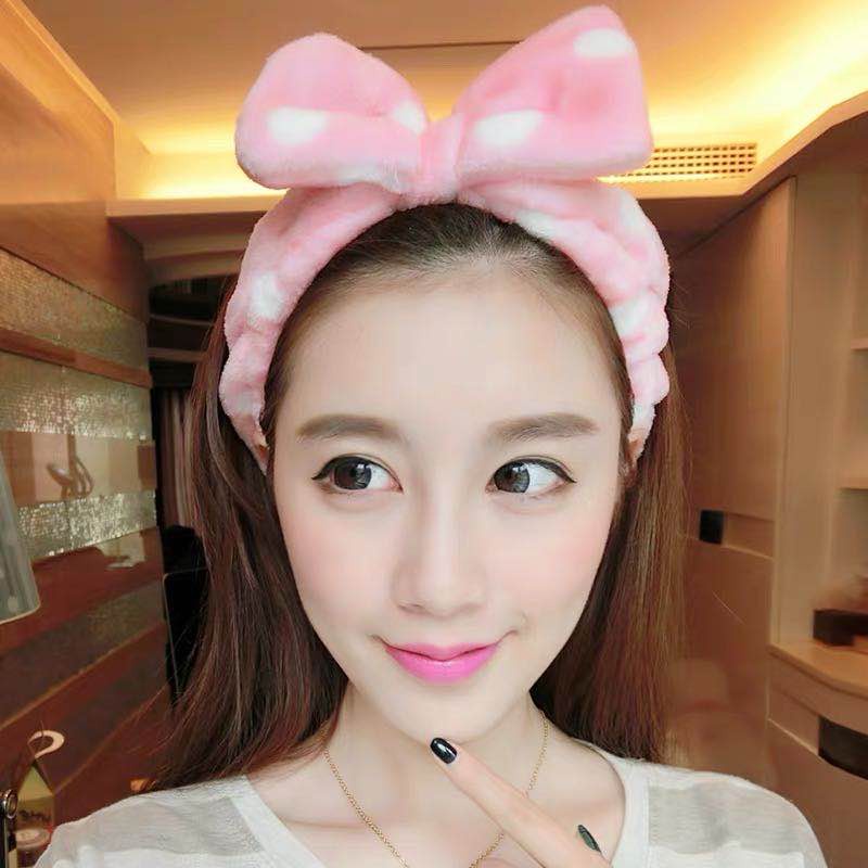 Bandana Bando Rambut Motif Pita Bando Rambut Mandi Gaya Korea Bando Fashion Wanita Import