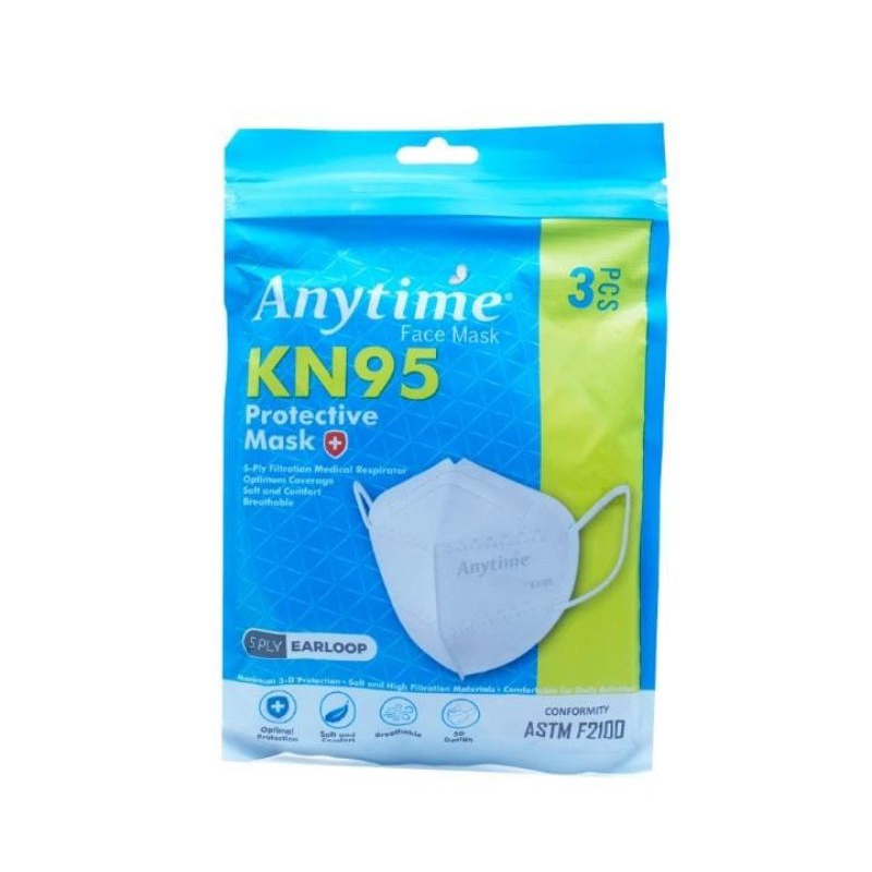 Anytime Masker KN95 5 ply Earloop 3 s