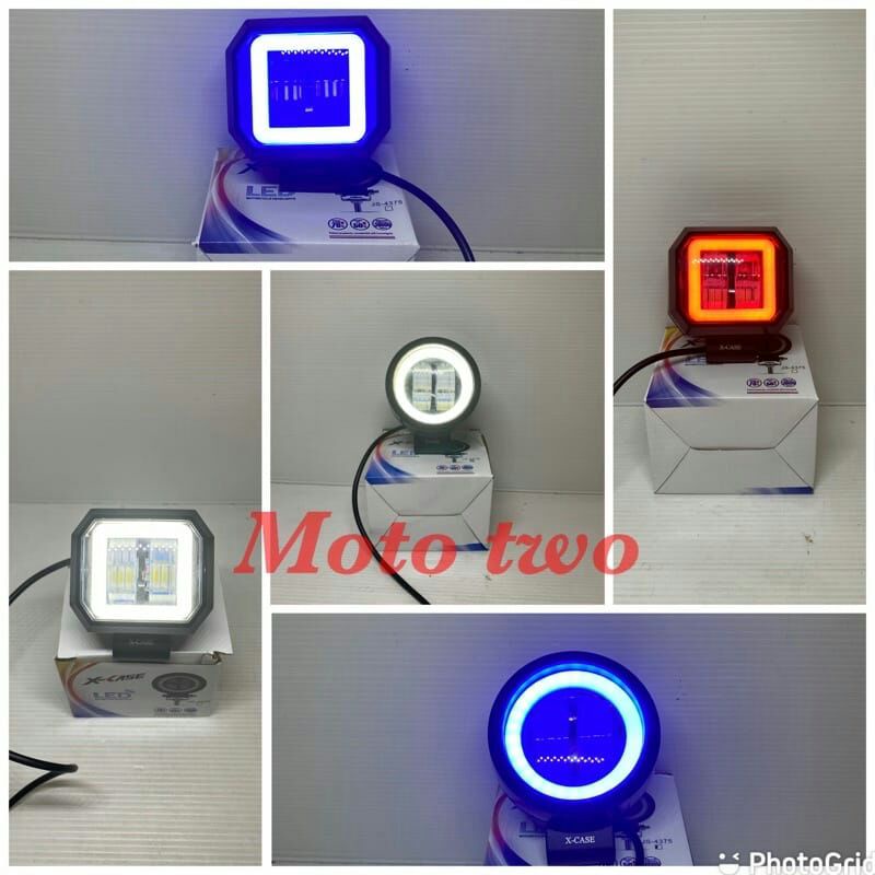 Lampu Daymaker 2 Lensa Kotak / Bulat