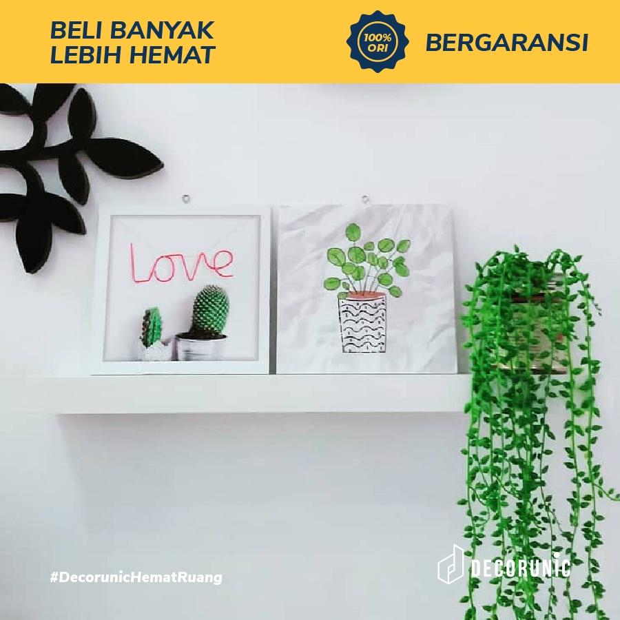 Decorunic Rak Dinding Minimalis - Floating Shelf uk 60 cm