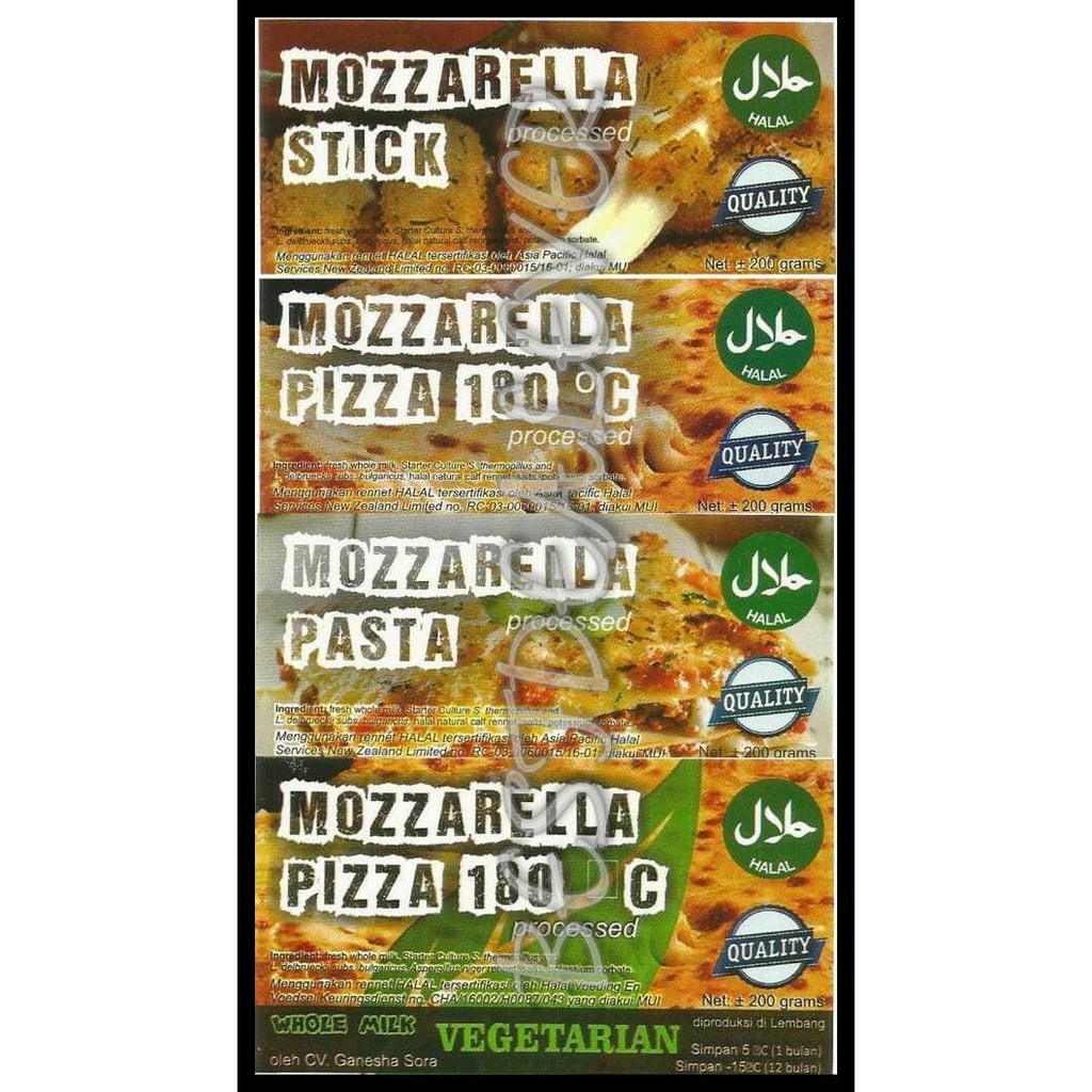 

HOT SALE Keju Mozarella Stik, Pasta, Pizza, Vegetarian 200 Gr terjamin