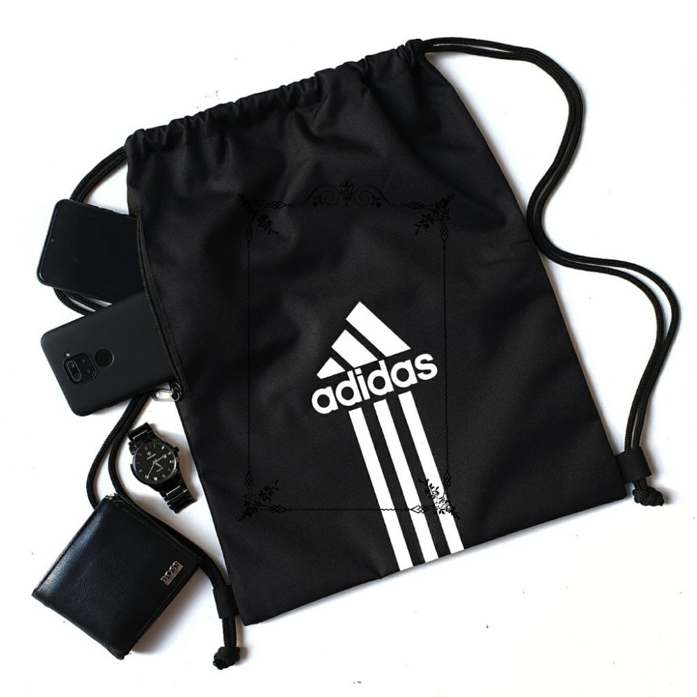 Terlaris Tas Serut String Bag Gymsack Futsal Sepak bola Adidas Triple Stripes Keren