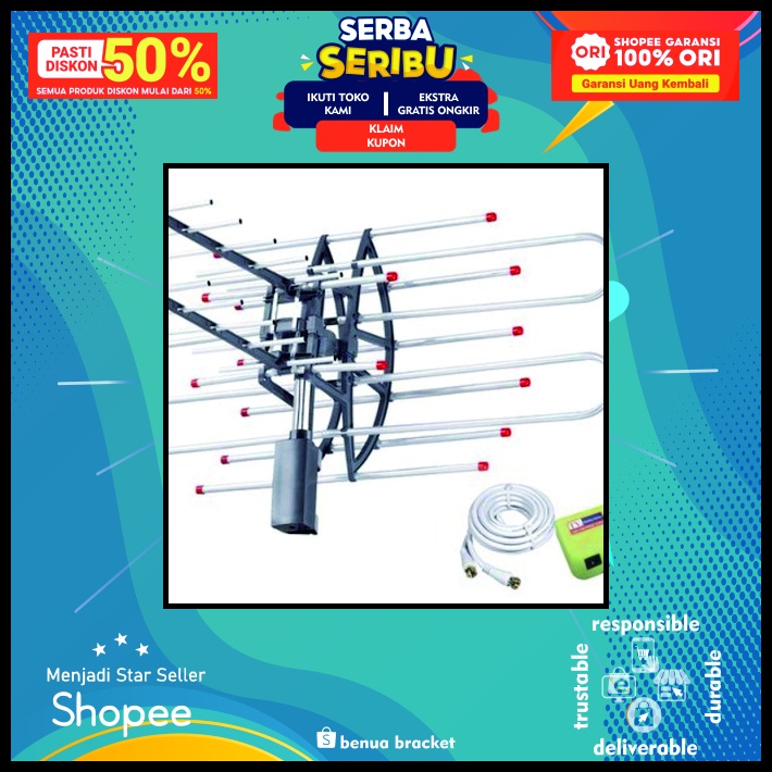 Antena Luar Sanex Remote Merah 850TG Daya tangkap Extra kuat BB1