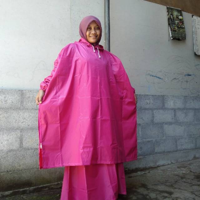 Mantel jas hujan setelan rok  jumbo