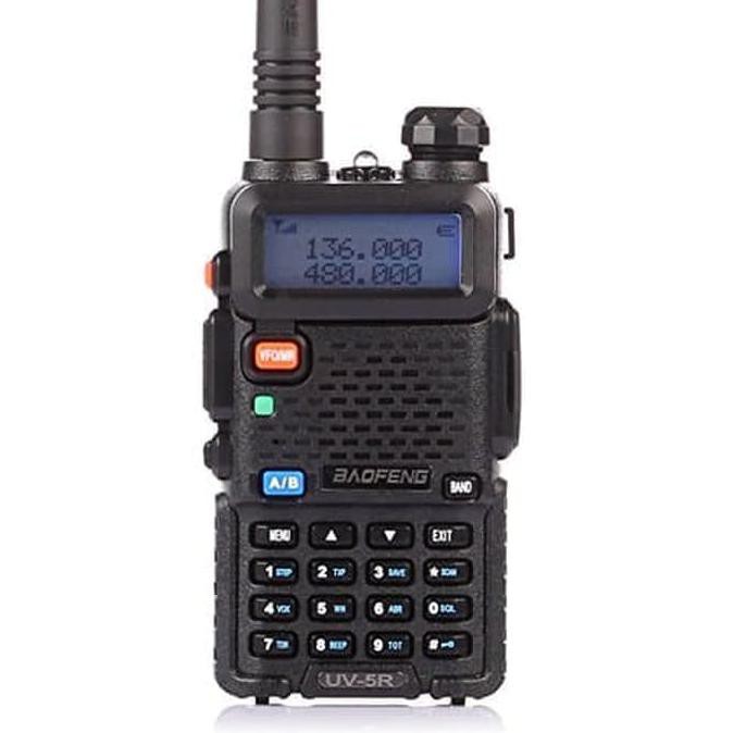 Baofeng UV5R/UV-5R Walkie Talkie HT (Handy Talkie) Radio HT Komunikasi - Hitam