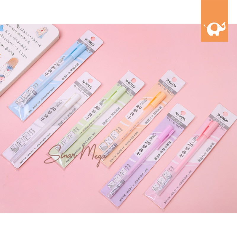 

Shands Pastel Glue Pen / Lem Perekat Pulpen Warna Pastel Lucu Unik Murah / Lem Pulpen