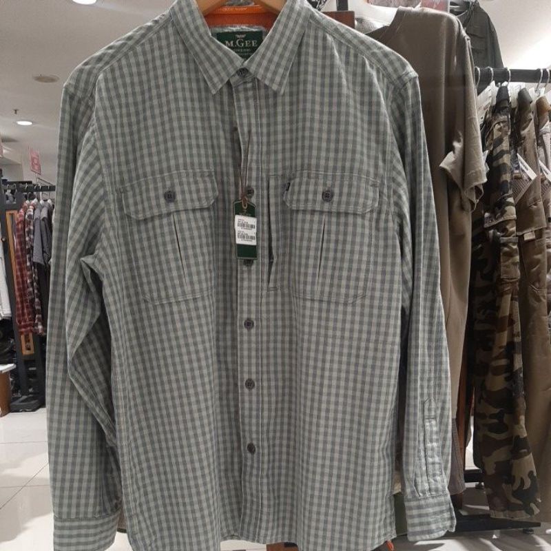 kemeja lengan panjang Mgee