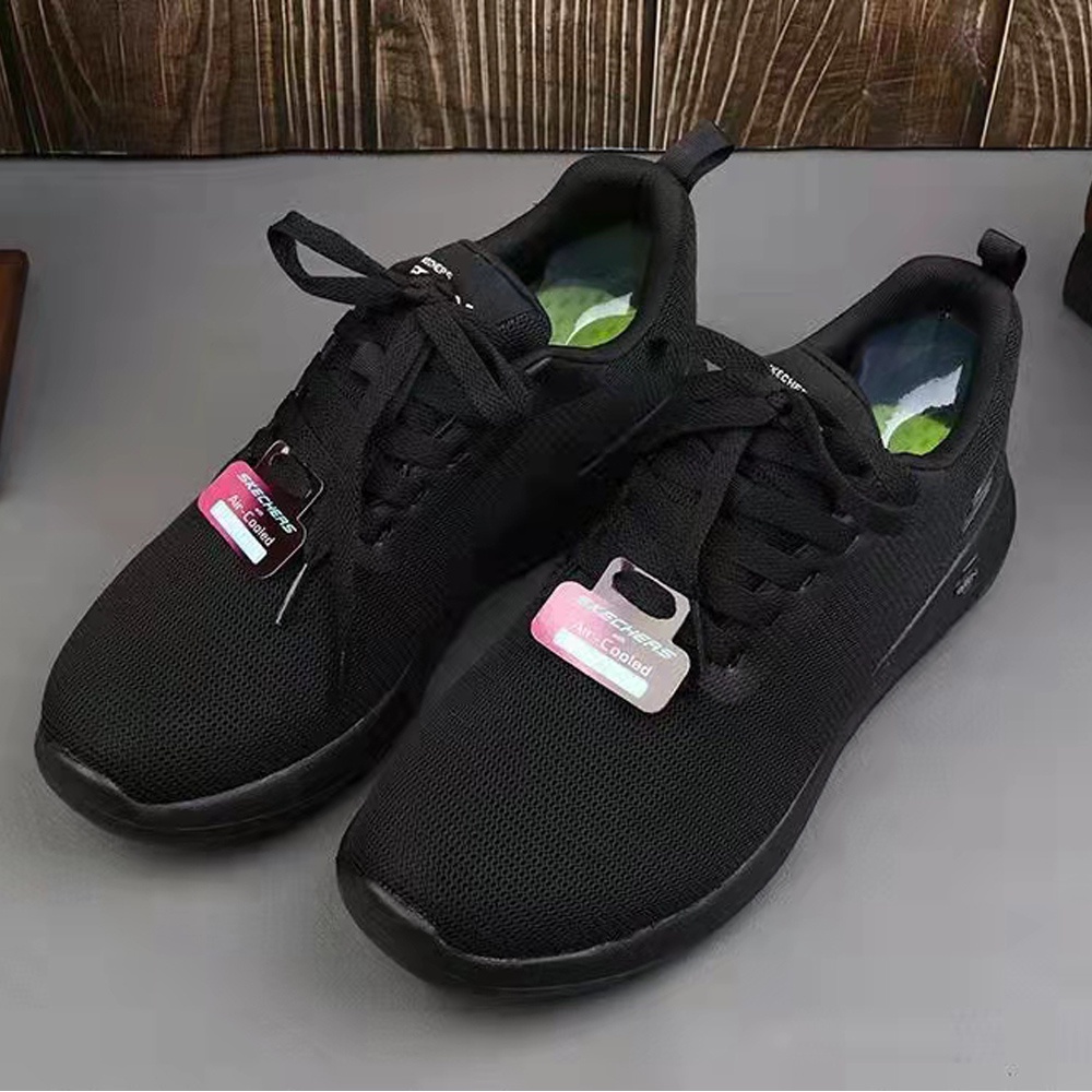 SKECHERS kasual sepatu casual  pria hitam slip on cowok sepatu  rajut pria shoes