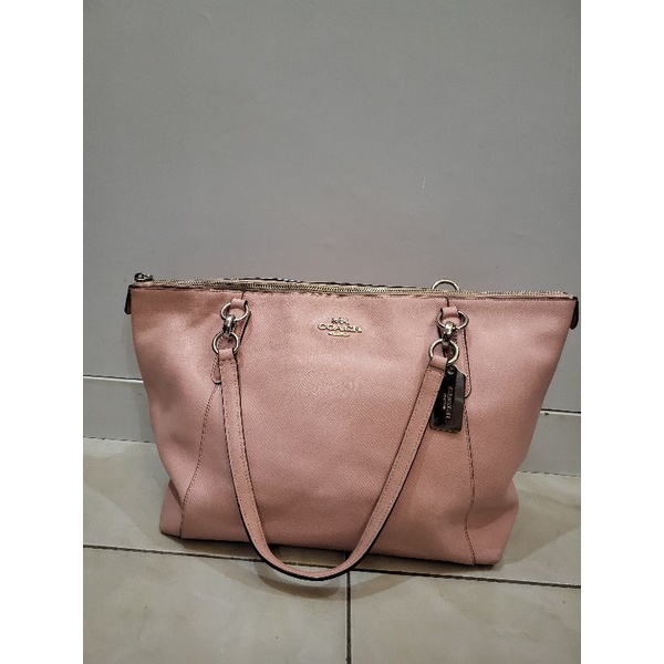 coach baby pink tote bag preloved