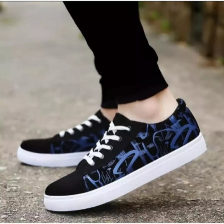 Sepatu Sneakers Pria Kets Batik Pendek Ukuran 26-40