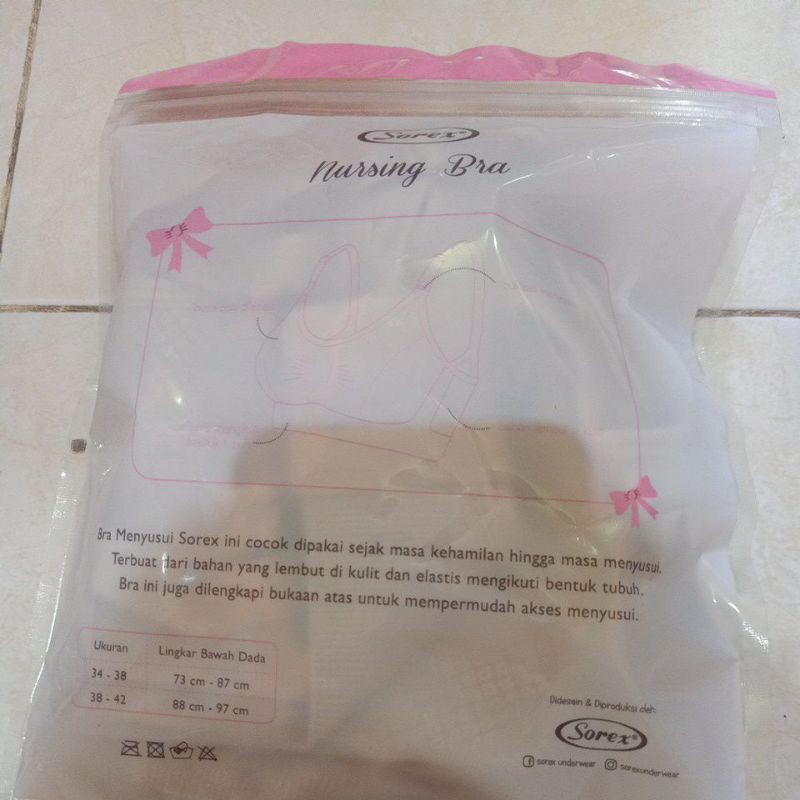 Bra Menyusui( Nursing )sorex  8201 /8202 busa sedang, BH tanpa Kawat Kait 3 ukuran 34-42