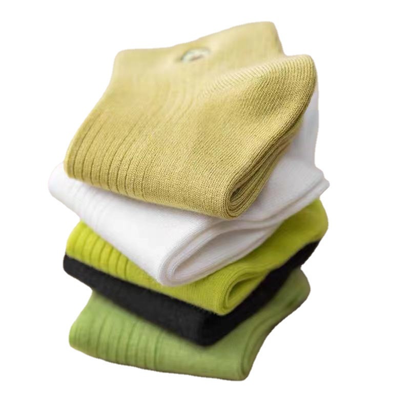 [littlecrab] Kaos Kaki Avocado Colorful Women Socks Import Avocado Kaos Kaki Hijau Buah Korean Style