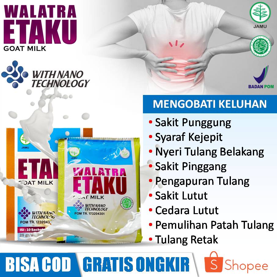 Etaku - Susu Tulang Dan Sendi, Obat Sakit Punggung, Syaraf Kejepit, Nyeri Tulang Belakang, Tulang Be