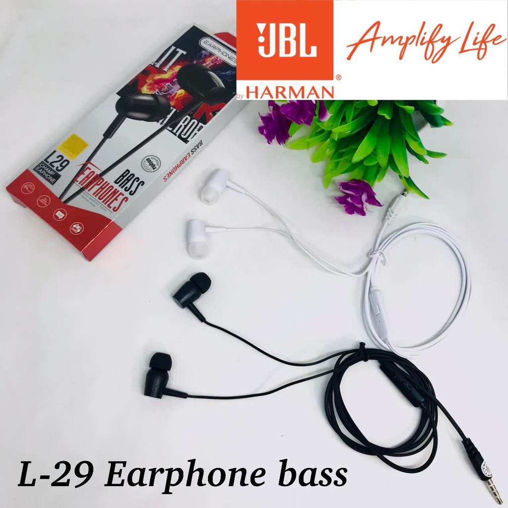 HANDSFREE EARPHONES PURE BASS L29 ORIGINAL COMPATIBEL HEADSET VIBOX MEGABASS UNIVERSAL